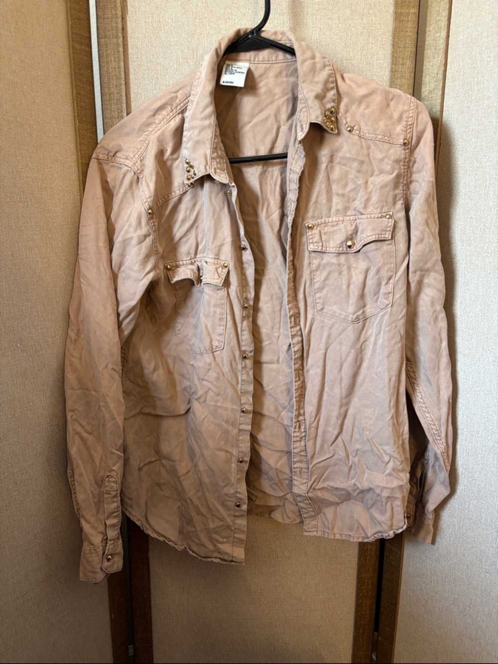 &Denim Studded shirt with matching buttons 8
